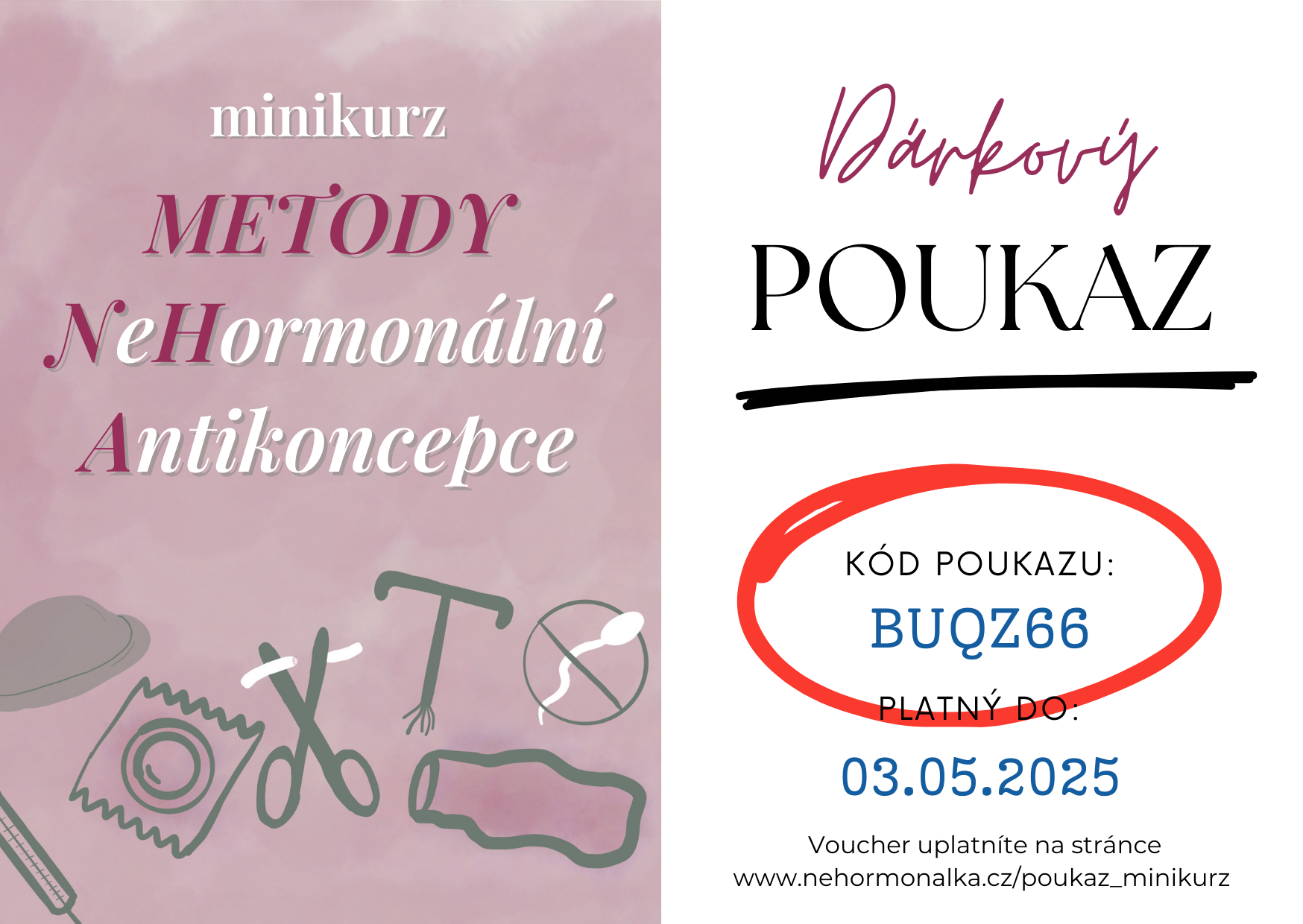 kód dárkového poukazu