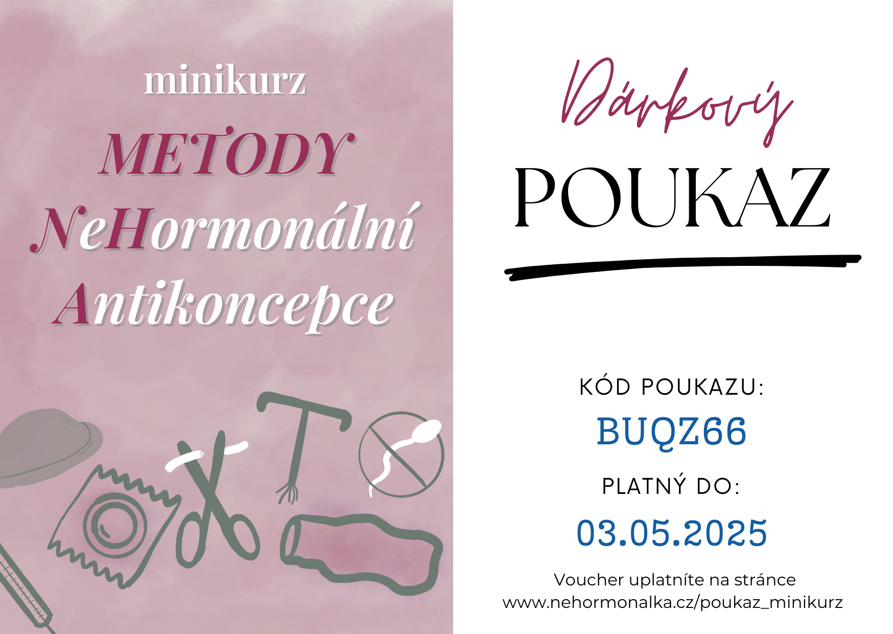 kód dárkového poukazu