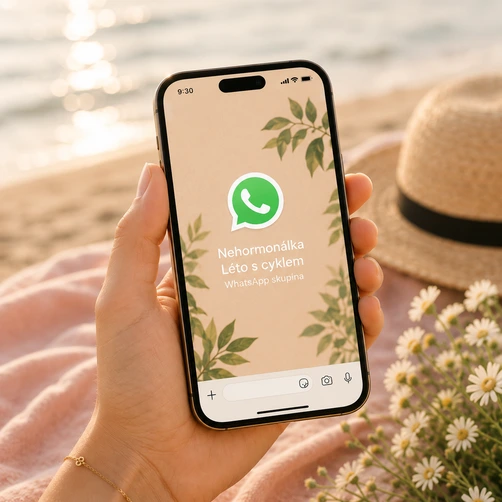 Whatsapp skupina léto s cyklem, menstruace na dovolené